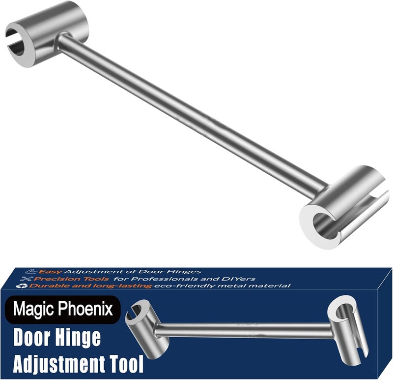 Magic Phoenix Hinges Gap Adjusting Wrench, Door Hinge Repair Tool, Upgraded Steel Double-ended Door Hinge Repair Wrench, Heavy-duty Door Hinge Adjustment Tool for Standard Round Bolts (0.315-0.75in) - Image 1